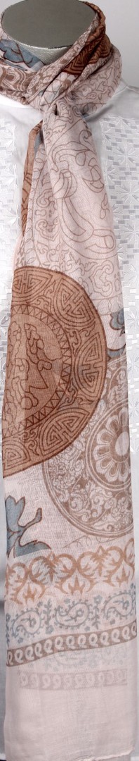 Printed  scarf beige Style:SC/4221/BGE image 0